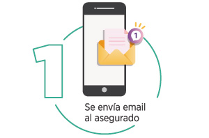 Se envía email al asegurado